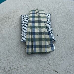 Plaid coustom curtain 6 ft long and pleated